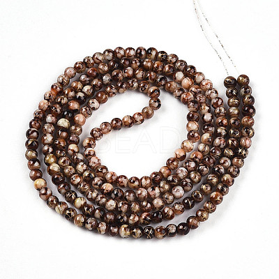 Baking Paint Glass Beads Strands DGLA-N003-4mm-B06-1