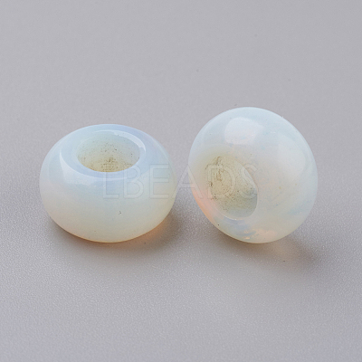 Opalite European Beads X-G-G740-12x6mm-20-1
