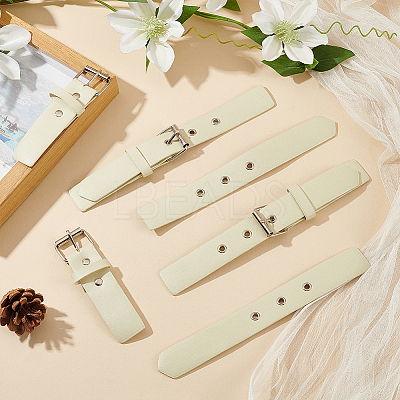 PU Imitation Leather Buckles BUTT-WH0027-46P-03-1