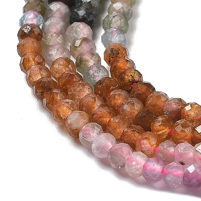 Gradient Color Natural Multicolor Tourmaline Beads Strands G-ONLY-T-A07-01A-1