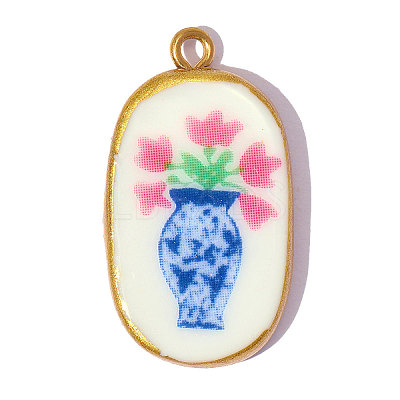 Handmade Porcelain Pendants PR-OY001-02G-1