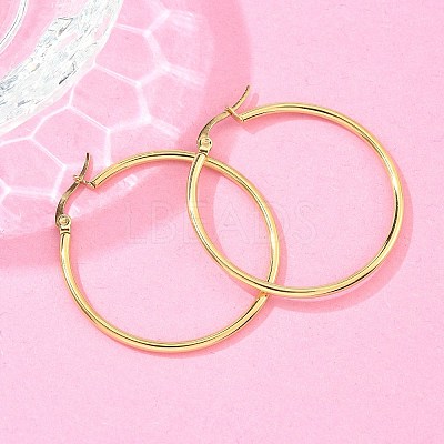 Ion Plating(IP) 304 Stainless Steel Hoop Earrings EJEW-N0016-11G-F-1