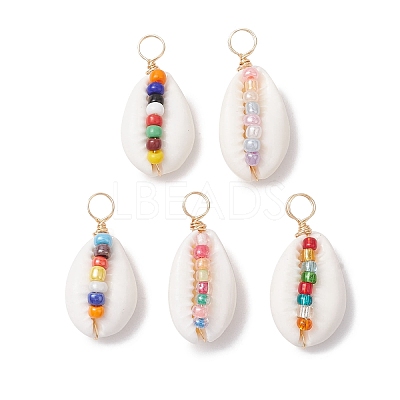 Natural Shell Pendants PALLOY-JF02693-1