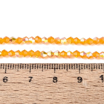 AB Color Plated Transparent Glass Beads Strands GLAA-G127-01L-1
