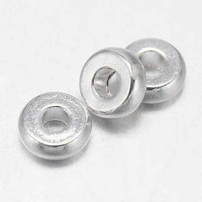 Flat Round Brass Spacer Beads KK-E738-65C-S-1