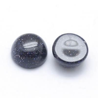 Synthetic Blue Goldstone Cabochons G-P393-R22-6mm-1