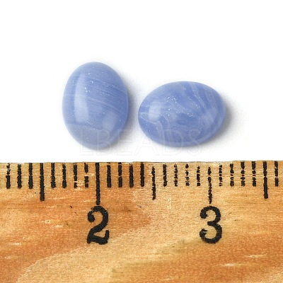 Synthetic Blue Lace Agate Cabochons G-A094-01B-40-1