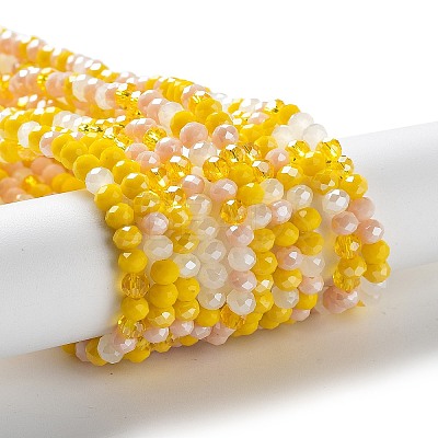 Glass Beads Strands EGLA-A034-M4mm-21-1