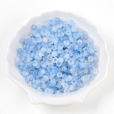 Frosted Transparent Acrylic Beads OACR-N137-72J-1