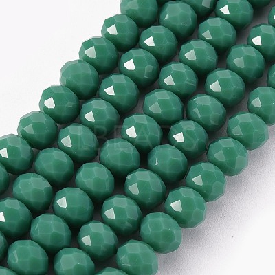 Opaque Solid Color Glass Beads Strands X-EGLA-A034-P8mm-D19-1