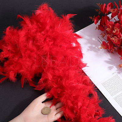 Turkey Feather Fluff Boa for Dancing DIY-WH0568-10C-1