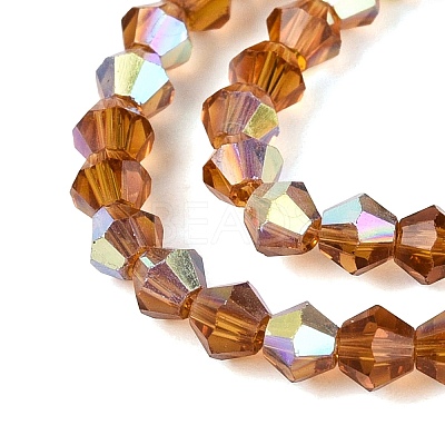 AB Color Plated Transparent Glass Beads Strands GLAA-G127-01-01I-1