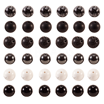 120Pcs 6 Style Natural & Synthetic Gemstone Round Beads Sets G-CJ0001-46-1