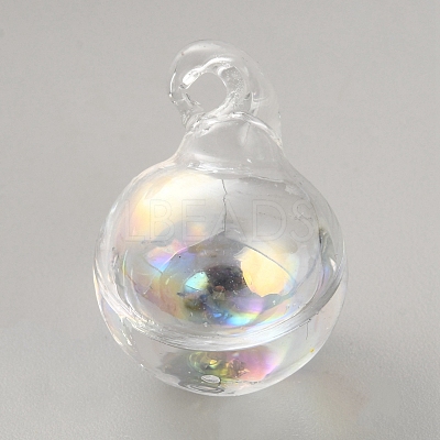 High Borosilicate Glass Bottle Pendants GLAA-WH0010-02A-1