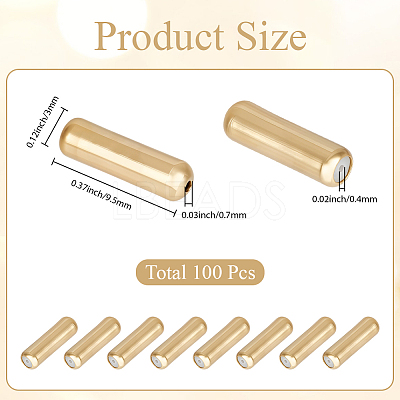 100Pcs Brass Stick Pin End Caps FIND-SC0021-13G-1