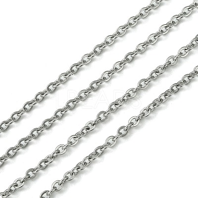 Tarnish Resistant 304 Stainless Steel Cable Chains CHS-H001-2mm-15P-1