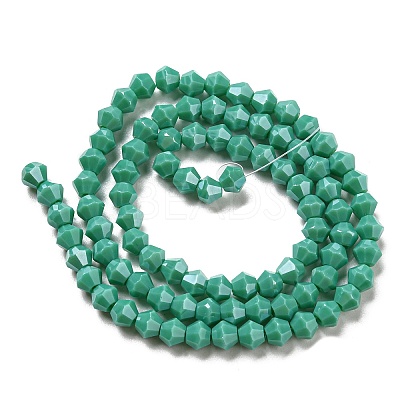 Opaque Solid Color Electroplate Glass Beads Strands GLAA-F029-P4mm-C07-1