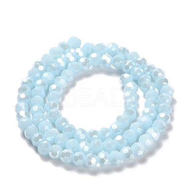Electroplate Opaque Glass Beads Strands EGLA-A035-P4mm-A10-1