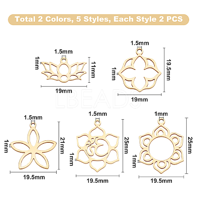201 Stainless Steel Pendants STAS-UN0014-08-1