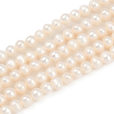 Natural Cultured Freshwater Pearl Beads Strands PEAR-I007-07Y-02A-1