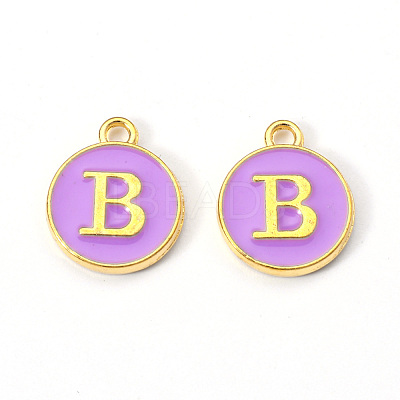 Golden Plated Alloy Enamel Charms ENAM-S118-10B-1
