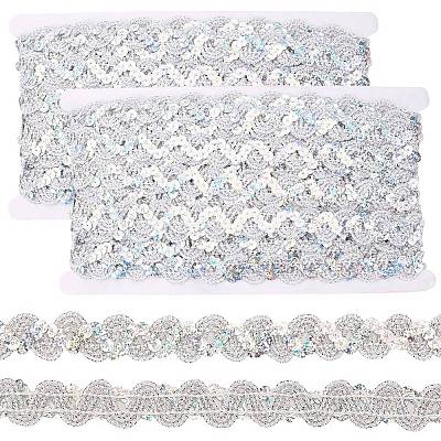 2Pcs Polyester Paillette Beads OCOR-CP0001-31B-1