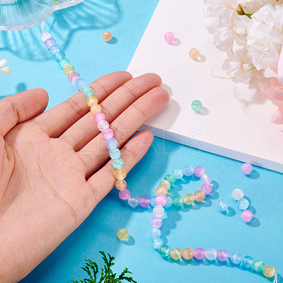 1 Strand Natural Selenite Dyed Beads Strands G-TA0002-89-1