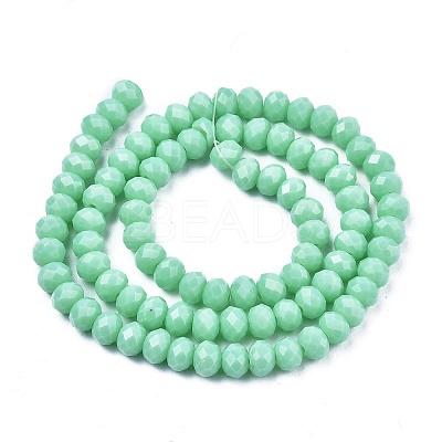 Opaque Solid Color Glass Beads Strands EGLA-A034-P4mm-D14-1