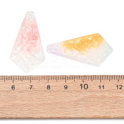 Dyed Natural Quartz Carved Pendants GG-CBA0022-02-1