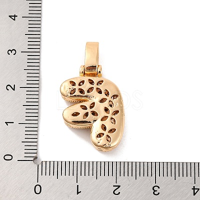 Brass Micro Pave Cubic Zirconia Pendants KK-C076-29F-G01-1