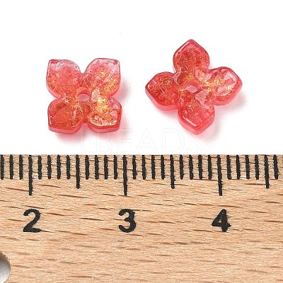 Dyed & Heated Glass Bead Caps GLAA-Z019-01G-1