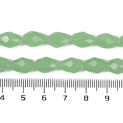 Electroplate Imitation Jade Glass Beads Strands EGLA-N013-J8mm-D04-1