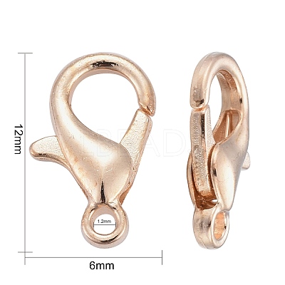 Zinc Alloy Lobster Claw Clasps E102-KCG-1
