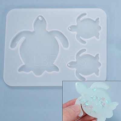 Turtle Pendant Silhouette Silicone Molds X-DIY-I026-22-1