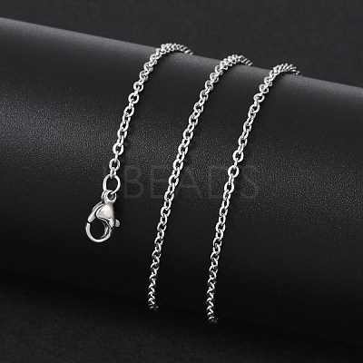 Tarnish Resistant 304 Stainless Steel Cable Chain Necklace Making STAS-P045-05P-1