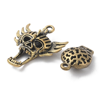 6Pcs 6 Styles Halloween Alloy Pendants FIND-FS0001-47-1