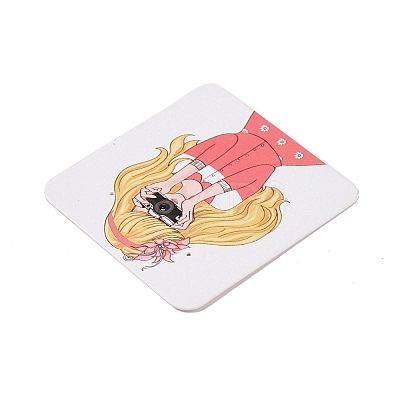 Square Paper Earring Display Cards CDIS-C004-02B-1