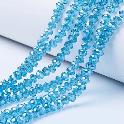 Electroplate Glass Beads Strands EGLA-A034-T10mm-A13-1