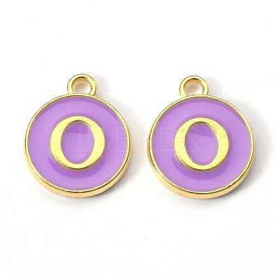 Golden Plated Alloy Enamel Charms ENAM-S118-10O-1