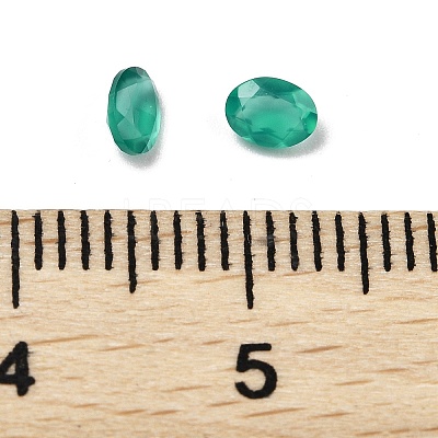 Faceted Natural Green Onyx Agate(Dyed & Heated) Cabochons G-I295-05C-16B-04-1