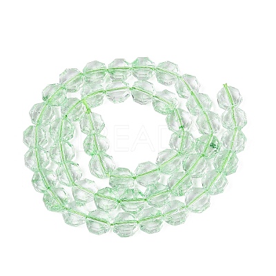 Transparent Crackle Glass Beads Strands GLAA-Q108-03A-07-1
