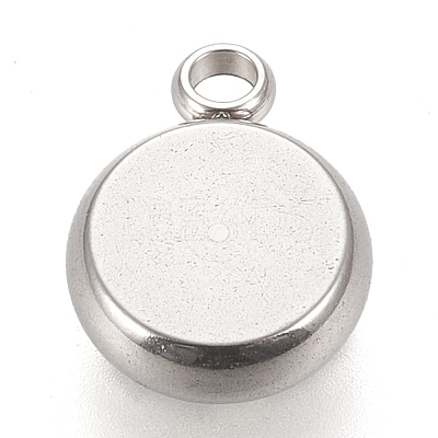 Non-Tarnish 304 Stainless Steel Pendant Cabochon Settings X-STAS-K202-03B-P-1