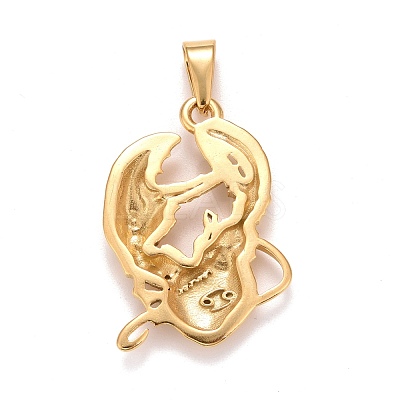 Ion Plating(IP) 304 Stainless Steel Pendants X-STAS-D165-14G-08-1
