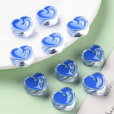 Transparent Enamel Acrylic Beads TACR-S155-004K-1