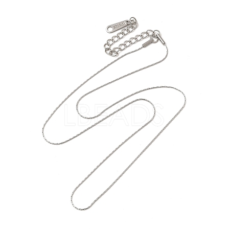 Non-Tarnish 304 Stainless Steel Boston Link Chain Necklace for Women NJEW-G097-03P-1