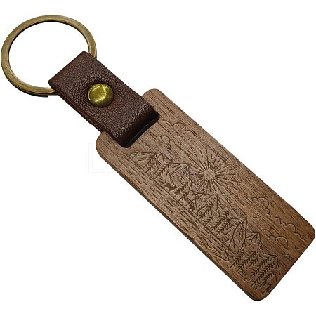 Walnut Wood Keychain KEYC-WH0044-010-1