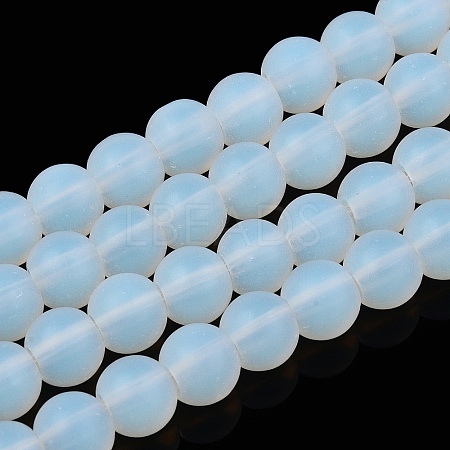 Imitation Jade Glass Beads Strands GLAA-T032-J6mm-MD02-1