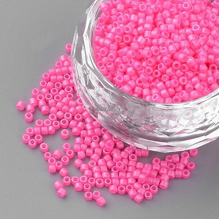 Baking Paint Cylinder Seed Beads SEED-R041-17-1