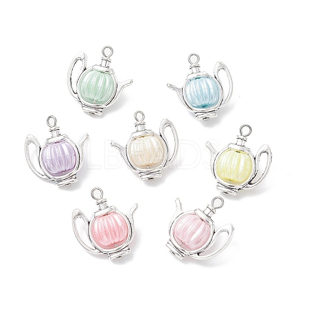 Acrylic & Tibetan Style Alloy Pendants PALLOY-JF04324-1