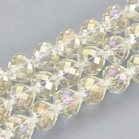 Electroplate Glass Beads Strands EGLA-T010-01I-1